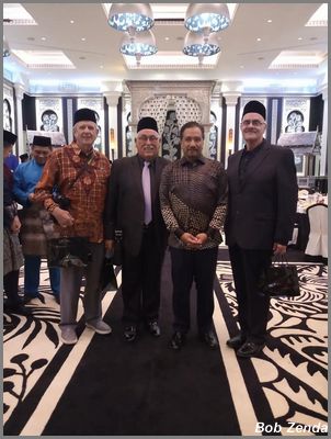Bob with Allan RAymond, Sultan, Allan Davies